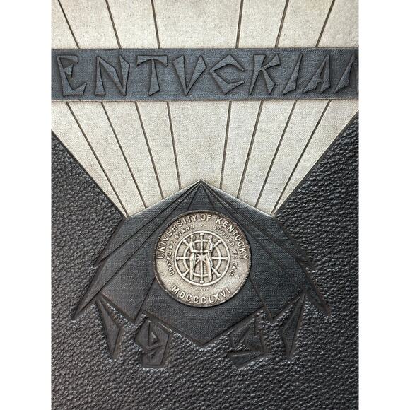 1931 The Kentuckian Vntg Yearbook University of Kentucky Art Deco Embossed Cover - Picture 2 of 6